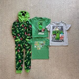 Minecraft Lot! Size Small and Medium, Minecraft tee shirts, Minecraft pajamas